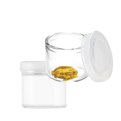 6ml Transparent Glass Dab Jar For Grass Concentrate Shatter Oil Wax Crumble Rosin Budder